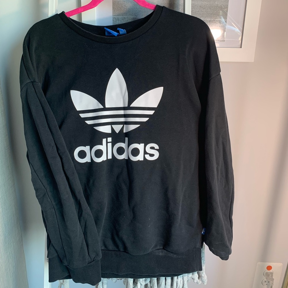 Adidas black crew neck